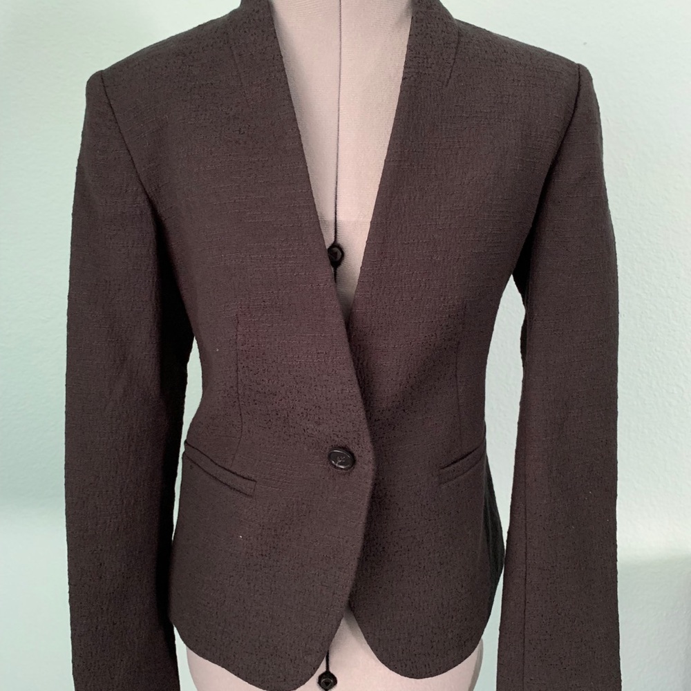 NWT LOFT Texturized Collarless Blazer in P0